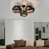 Image de Euluna Plafonnier Tornado noir à 3 lampes