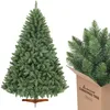 Image de SALCAR Nordmann Sapin de Noël Artificiel avec Support en Bois 210 cm Vert 2,1 m Diamètre 148 cm