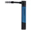 Image de CONTEC Mini pompe Air Support Pen, 12,5 cm, tête double valve, tuyau extensible, max 8 bar/120 psi, aluminium, support inclus, noir/bleu Riviera