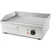 Image de VERTES Plancha Professionnelle 3000W en Acier Inox (Surface de Gril Lisse 55x35cm, Thermostat, Température 50-300°C, Protection Contre les Éclaboussures et la Chaleur, Bac de Récupération)