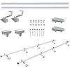 Image de NuaSol Kit de montage de toit de tuile photovoltaïque,Fixation de panneau solaire avec crochet de toit,Support de panneau solaire avec pince d'extrémité et pince centrale 35 mm NS-HE-ZDME1 Argenté