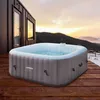 Image de Arebos Spa Gonflable 2400W | Piscine d'extérieur | pour 6 Personnes 185x185cm | 130 Buses de Massage | 910 L avec Chauffage | Gonflage par Bouton-Poussoir | Couverture Incluse