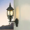 Image de Applique extérieure Aluminium Verre en Gris IP23 Jardin Entrée H : 54 cm E27 Rustique Lampe murale Lanterne extérieure BREST