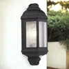 Image de Lampe d'extérieur Détecteur de mouvement Noir H : 36 cm E27 Verre Aluminium Maritim IP44 Applique d'extérieur Lampe d'extérieur Maison