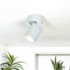 Image de Spot de plafond blanc GU10 Ø 76 mm H : 128 mm petit pivotant spot apparent plafond salon plafonnier cuisine