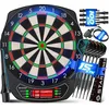 Image de KESSER® Jeu de fléchettes électronique Professionnel, avec 15 fléchettes + 35 ailettes Pro 100 Pointes de flèches + Accessoires pour 1 à 8 Joueurs Distributeur électronique innovant avec 65 Variantes