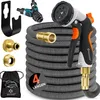 Image de KESSER® tuyau d'arrosage flexible de qualité supérieure - Extensible - Support mural - Noyau en latex triple couche - Raccords en laiton