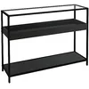 Image de HOMCOM Table Console, Table de Couloir avec 2 Étagères, Plateau en Verre Trempé, 100x30x78cm, Table d'appoint, Table Basse pour Couloir, Petite Espace, Entrée, Salon, Noir
