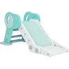 Image de AIYAPLAY Toboggan pliable pour enfants de 1,5 à 3 ans - Pour l'intérieur et l'extérieur - Vert, blanc - 120 x 53 x 53 cm