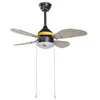 Image de Beliani Ventilateur de Plafond Noir et Jaune avec Lampe Tirette Design Abeille Dolores