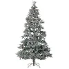 Image de Sapin de Noël Artificiel avec Effet Givre sur Branches 210 cm Vert