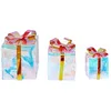 Image de Beliani Décoration de Noël à LED Cadeaux Multicolores 15/20/25 cm Accessoire Fêtes Capella