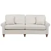 Image de Beliani Canapé 3 Places Moderne avec Structure en Bois Massif avec Coussin Rembourré en Tissu Beige Sable Ginnerup