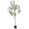 Image de Plante Artificielle en Pot Plastique 153 cm Décoration d'Intérieur Olive Tree