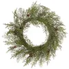 Image de Couronne de Noël Synthétique 70 cm pour Porte d'Entrée avec Pommes de Pin Verte Panrun