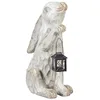 Image de Beliani Figurine Décorative MgO Lapin de Pâques Intérieur Extérieur Accessoire de Jardin Blanc Gerland