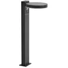 Image de Beliani Borne Solaire Extérieur LED en Métal 50 cm Jardin Allée Détecteur de Mouvement Noir Parkers
