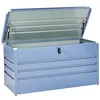 Image de Beliani Coffre de Jardin en Acier 400 L avec Couvercle Verrouillable Bleu Cebrosa