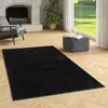 Image de Pergamon Tapis Shaggy Luxe Ultra Doux Moelleux pour Salon & Chambre Melia Noir