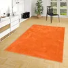 Image de Tapis Shaggy Luxe Ultra Doux Moelleux pour Salon & Chambre Melia Orange
