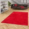 Image de Pergamon Tapis Shaggy Melia Rouge   Ultra Doux et Moelleux pour Le Salon