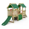 Image de Wickey My First Playground 2 Aire de Jeux pour Enfants en Bas âge, Structure à Grimper, Jeu de Jardin pour Enfants en Bois Massif imprégné avec Toboggan et bâche (Vert/Vert)