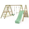 Image de WICKEY Portique balançoire Aire de Jeux Smart Shake avec Toboggan - Extension d'escalade (Vert Pastel)