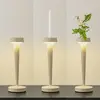 Image de Lucande Bougeoir LED rechargeable Lea, vase, beige, 28 cm