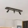Image de Spot pour plafond LED Lucande Tiron, à 3 lampes, 70 cm, chêne