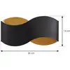 Image de Applique murale Lindby Dailin, noir/doré, 30 cm, métal