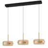 Image de Lucande LED Suspension Martis à intensité variable (Moderne) en Beige Verre e. a. pour Salon & Salle manger (à 3 lampes,), lampe plafonnier suspension