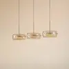 Image de Suspension LED Lucande Martis, ambre, à 3 lampes, intensité variable