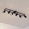 Image de Spot pour plafond Lindby Bravius, noir, à 6 lampes, fer