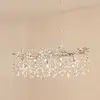 Image de Suspension Lucande Bellora, 101 cm, acier inoxydable, cristal