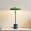 Image de Lampe à poser Lindby Branford, rétro, verte, métal/marbre