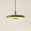 Image de Suspension Lindby Branford, rétro, Ø 35 cm, verte, métal