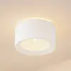 Image de Plafonnier Lindby Virelle, blanc, textile, Ø 40 cm, E27
