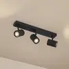 Image de Spot pour plafond Lindby Kardis, gris foncé, à 3 lampes, métal, GU10