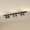 Image de Spot pour plafond Lindby Kardis, gris foncé, à 6 lampes, métal, GU10