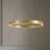 Image de Suspension LED Lucande Yonam, Ø 60 cm, à 1 lampe, dorée, CCT