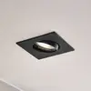 Image de PRIOS Luminaire encastrable Fibur, noir, 9 cm, GU10