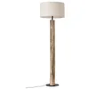 Image de Lucande Lampadaire Tissu Jorvan en Marron Bois e. a. pour Salon & Salle à manger (1 lampe,à E27), Sur Pied Lampe a de Sol