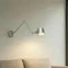 Image de Applique murale Lucande Silka, 91 cm, nickel, réglable, E27