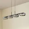 Image de Suspension LED Lucande Martis, noir, à 4 lampes, à intensité variable