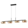Image de Lucande LED Suspension en verre Martis à intensité variable (Moderne) Beige Verre e. a. pour Salon & Salle manger (à 4 lampes,), Luminaire Lampe plafond Plafonnier