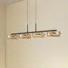 Image de Suspension LED Lucande Martis, ambre, à 4 lampes, à intensité variable
