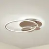 Image de Plafonnier LED Lucande Circulo, brun café, CCT, intensité variable