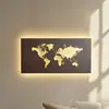Image de Applique murale LED Lucande World, rouille/or, 60 cm x 30 cm