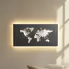 Image de Applique murale LED Lucande World, anthracite/argent, 60 cm x 30 cm