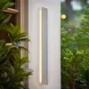 Image de Applique d'extérieur LED Lucande Melira, longueur 100 cm, gris clair